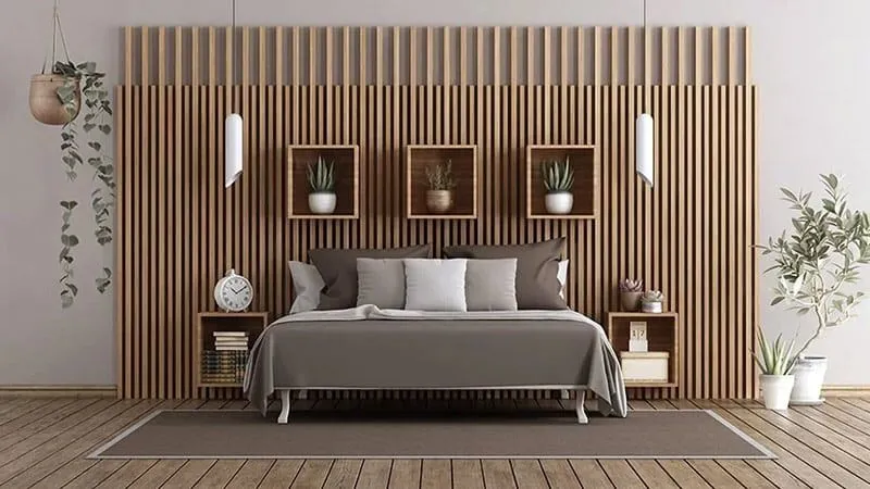 bedroom renovation ideas with modern headboard wall