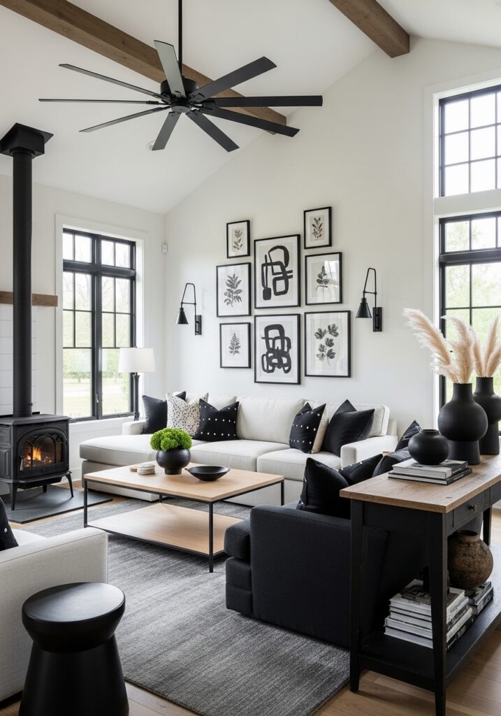 Black Accents for Modern Contrast