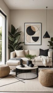 Black Accents for Modern Contrast