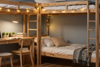 college dorm room decor with cute aesthetic and budget friendly design