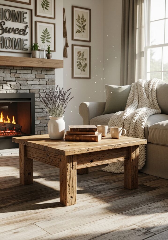 Rustic Wood Coffee Tables Warmth and Character for Your Living Room
