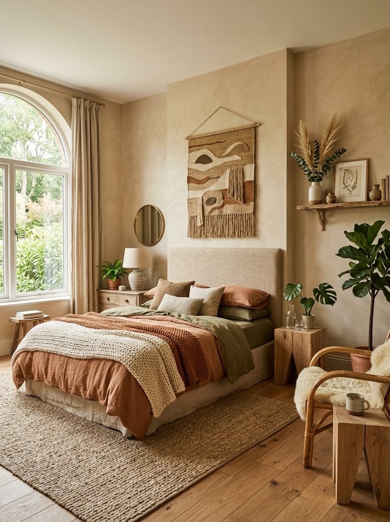 Stylish bedroom ideas with earth-inspired design