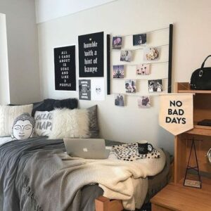 Wall decor is another powerful way to elevate your college room ideas