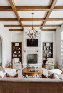 Warm Wood Ceiling Beams