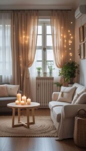 Hang Sheer Curtains for Soft Light