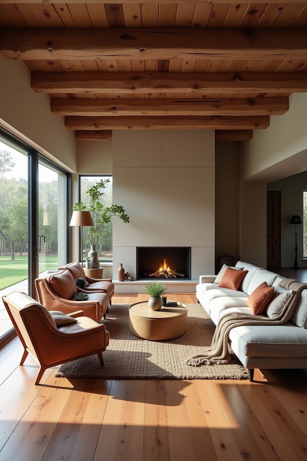 Add Warmth with Natural Wood Elements