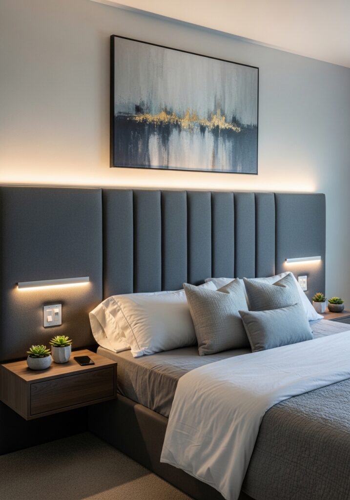 Beautiful Headboard Ideas to Elevate Your Bedroom Headboard with Integrated Lighting