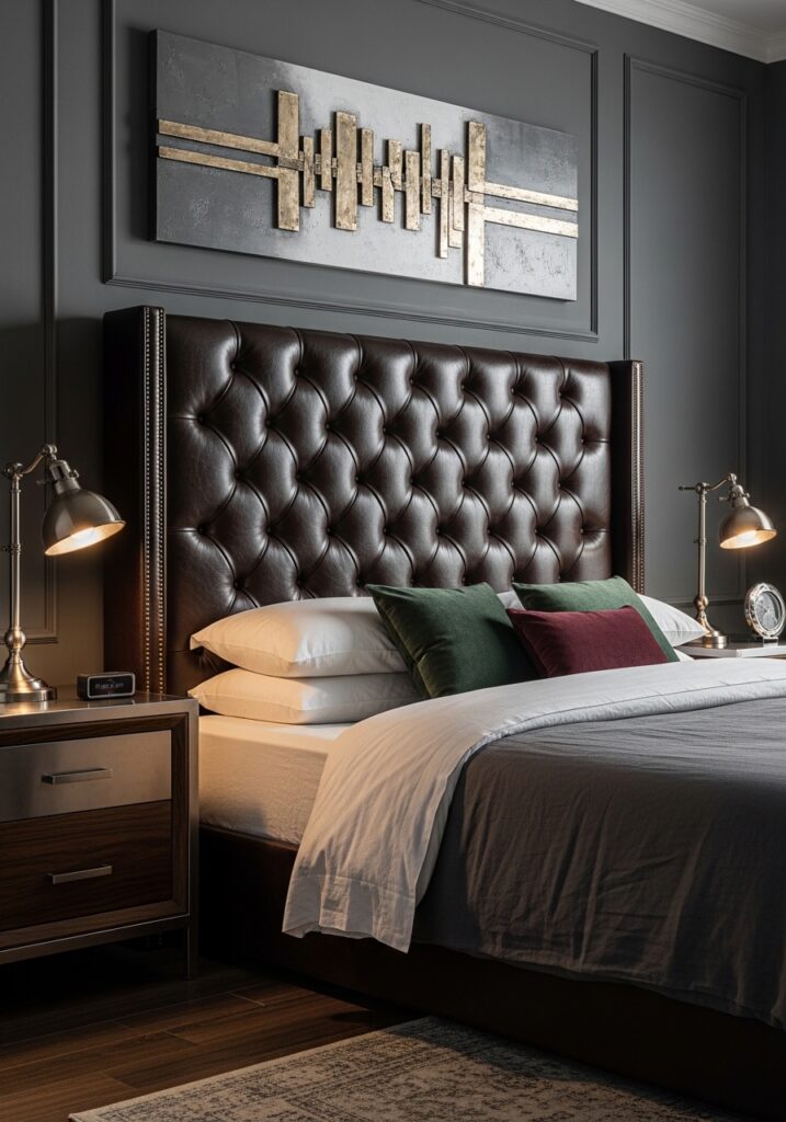 Beautiful Headboard Ideas to Elevate Your Bedroom Leather Headboard for Luxe Masculine Style