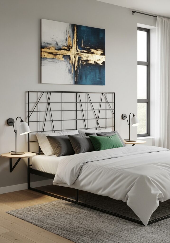 Beautiful Headboard Ideas to Elevate Your Bedroom Metal Frame Headboard for Modern Edge