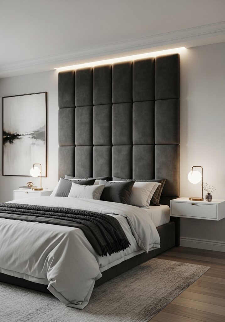 Beautiful Headboard Ideas to Elevate Your Bedroom Wall-Mounted Cushion Headboard