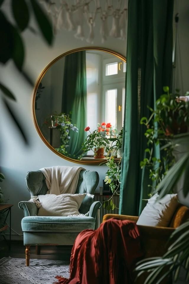 Curved Mirrors That Add Soft Glamour