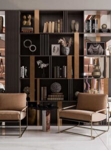 Dark-Toned Bookshelves for a Cozy Luxury Feel