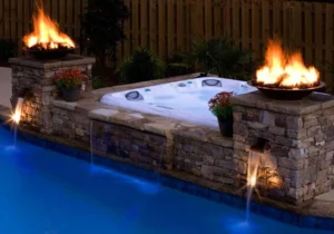 Fire & Water Inspired Outdoor Jacuzzi Design