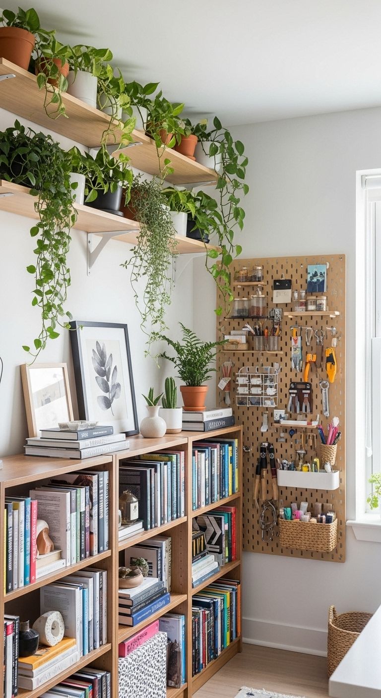 Hooks and Pegboards for Efficient Storage