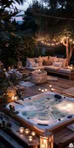 Jacuzzi Outdoor with Fire Feature