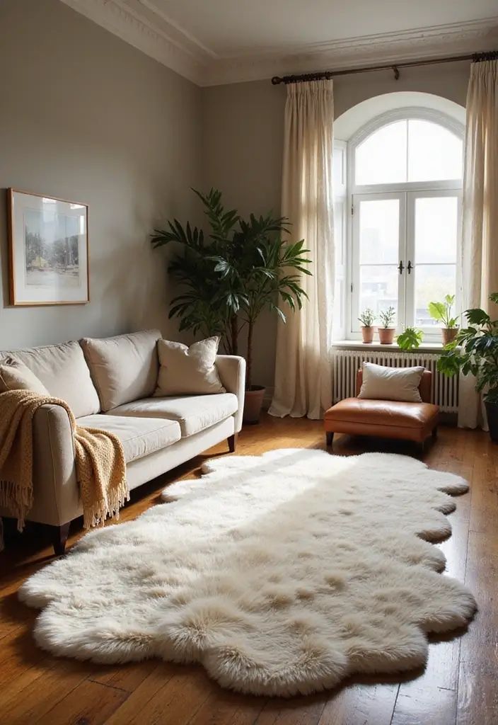 Layer a Smaller Rug Over Your Existing Rug