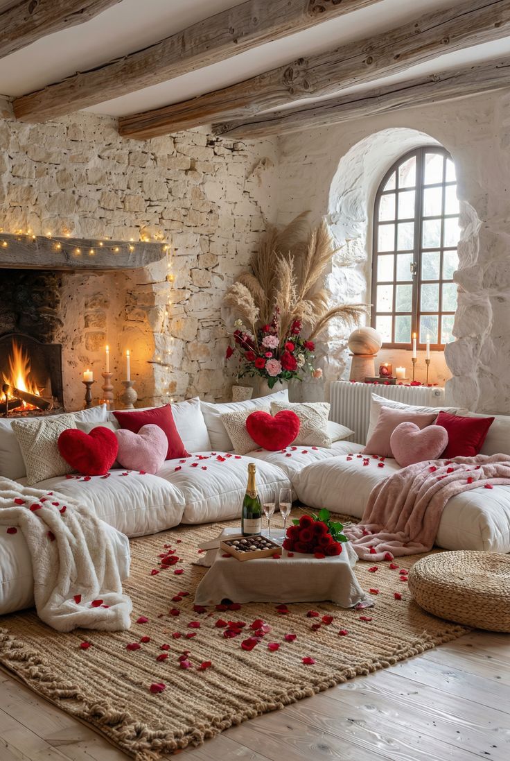 Style a Romantic Living Room Centerpiece