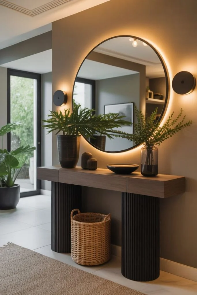 Upgrade the Entryway with a Deco Mirror + Console