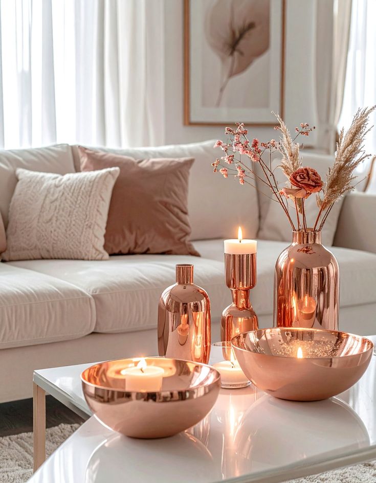 Warm Metallic Accents