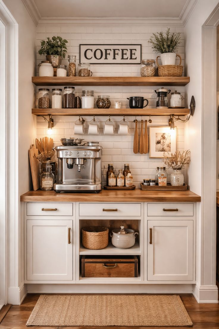 coffee bar ideas for small spaces