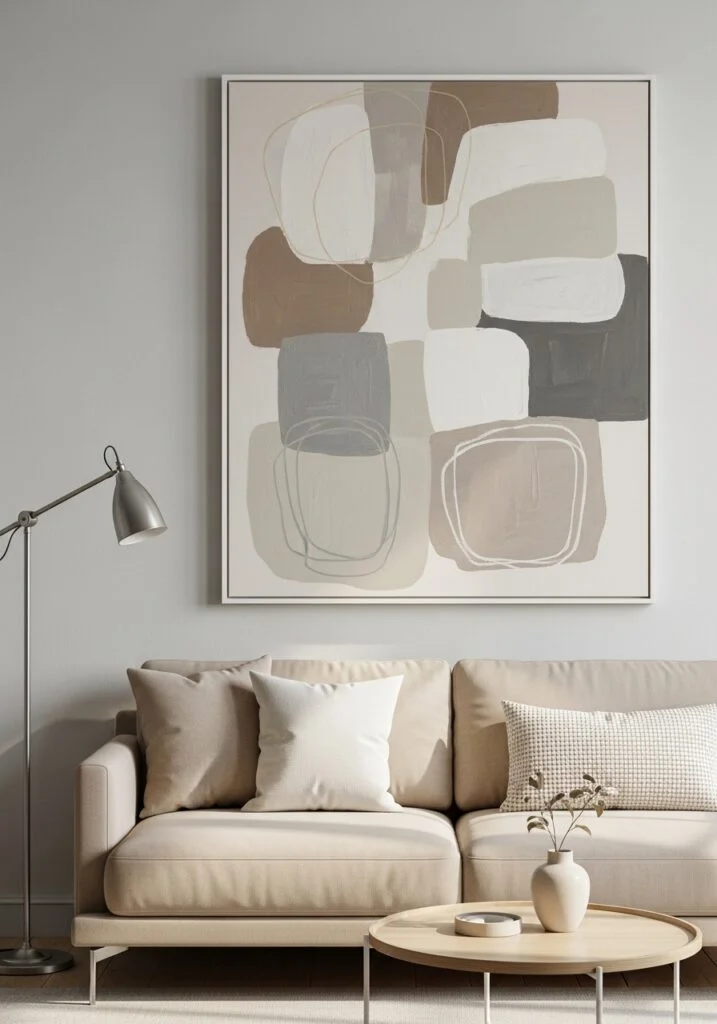 10. Use Large Wall Art in Soft Tones