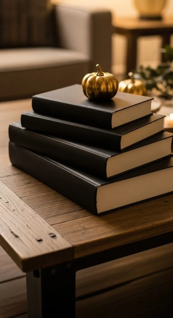 10. Wrapped Decorative Book Stack