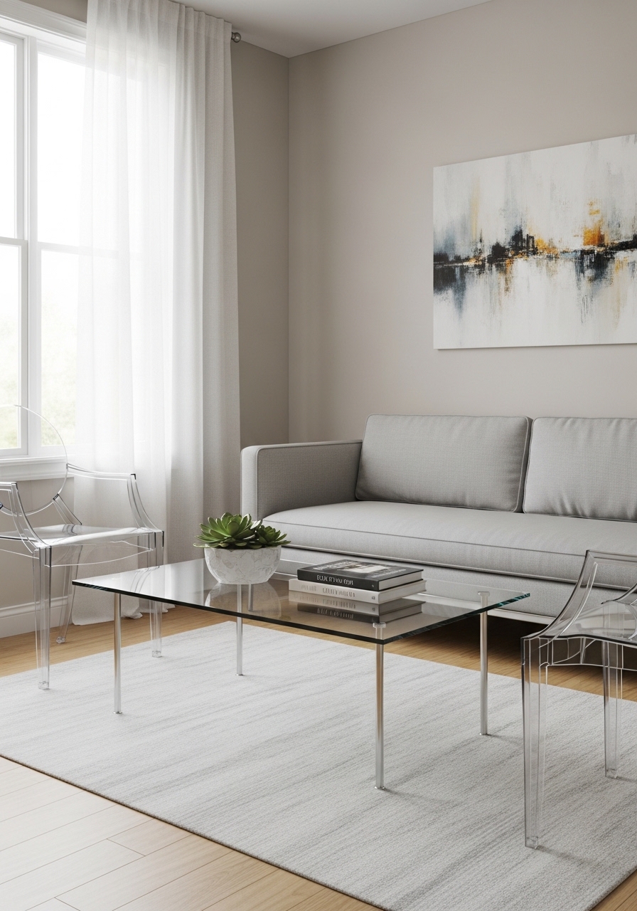 11. Choose Glass or Transparent Furniture