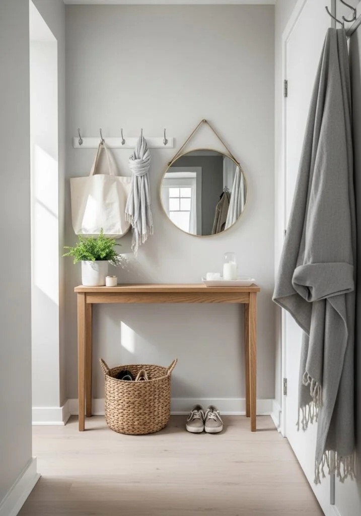 12. Create a Compact Entryway Drop Zone