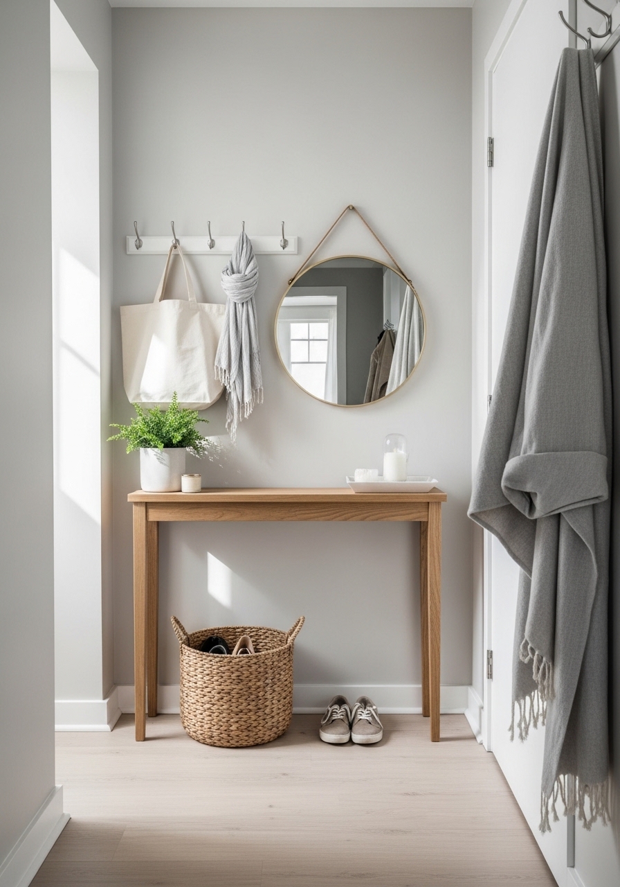 12. Create a Compact Entryway Drop Zone