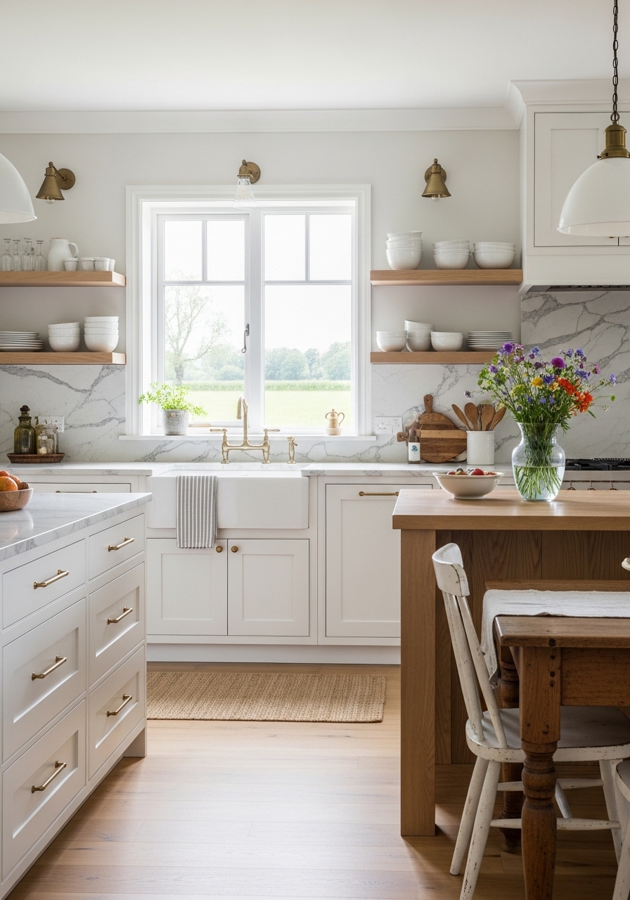 12. Farmhouse Kitchen with Quartz Counters