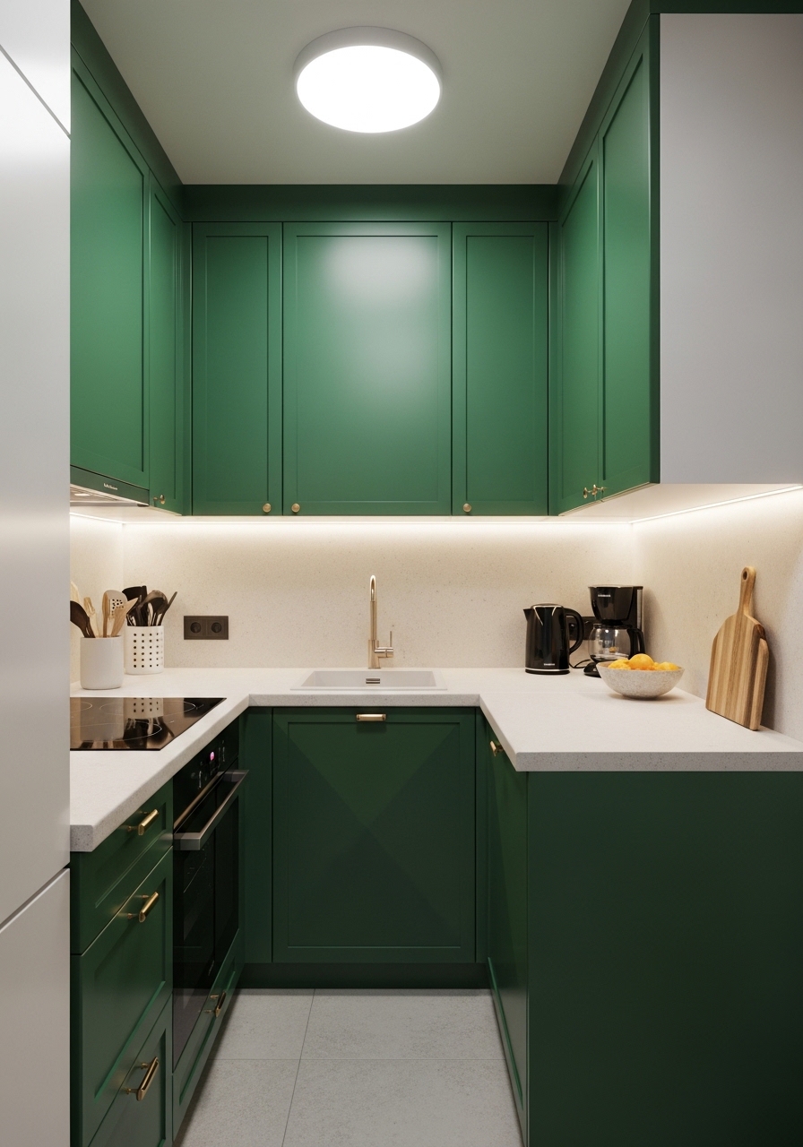 12. Small Kitchen Emerald Green Solutions