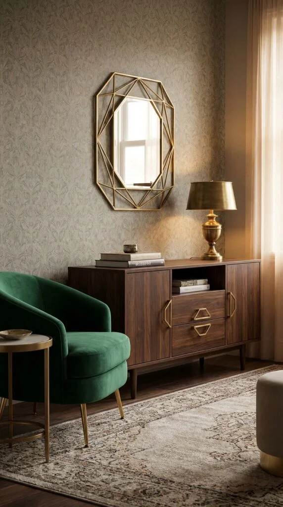 13. Dark Wood Grounding Pieces for Warmth