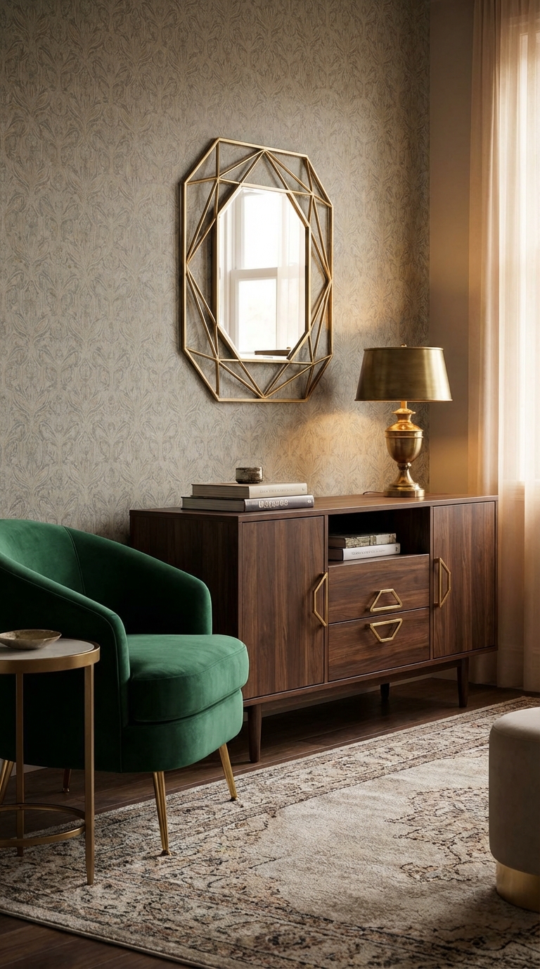 13. Dark Wood Grounding Pieces for Warmth