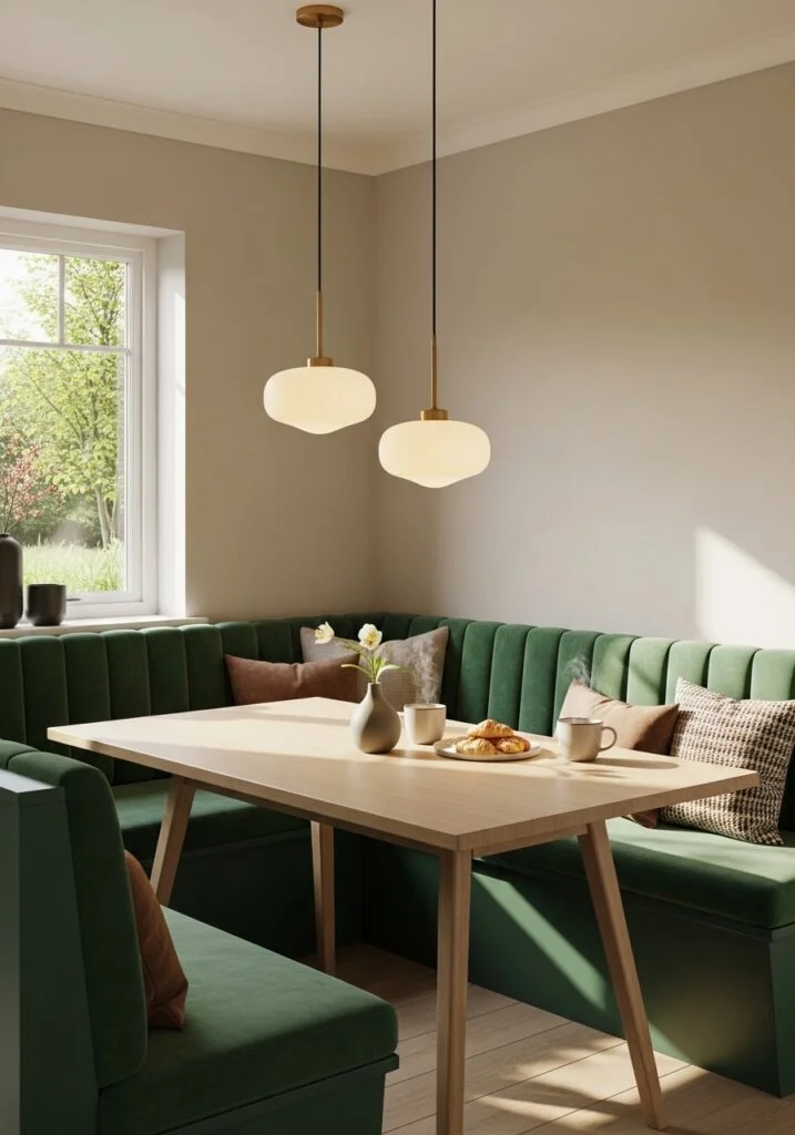 13. Emerald Green Dining Nook and Breakfast Area