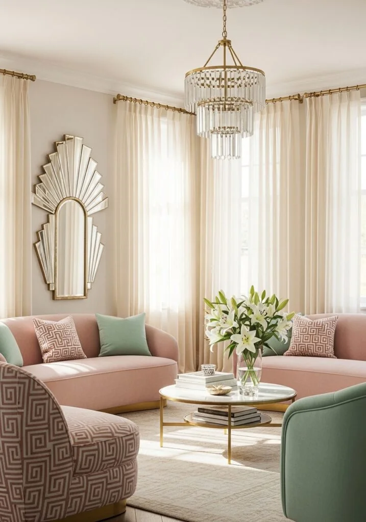 13. Layered Sheer Curtains with Metallic Rods