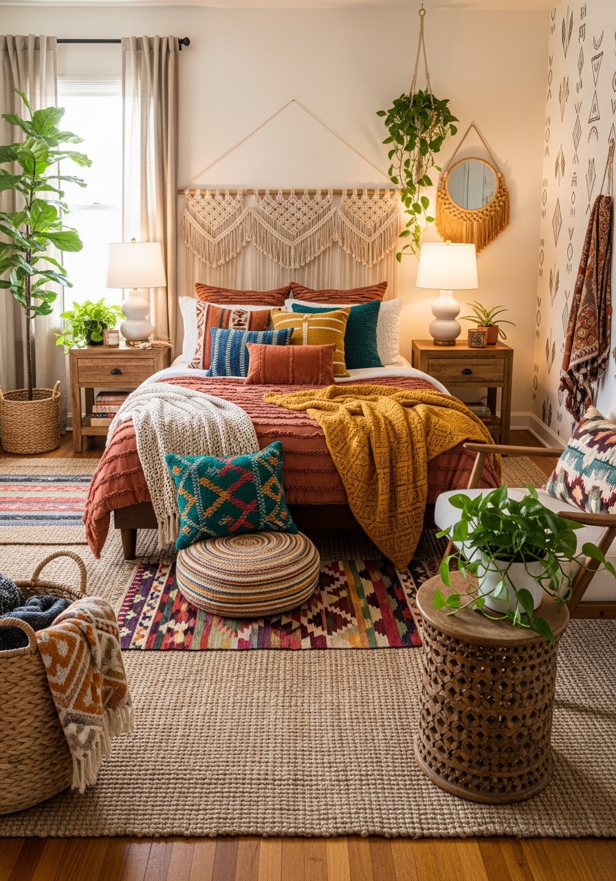 14. Afrobohemian Bedroom Retreat