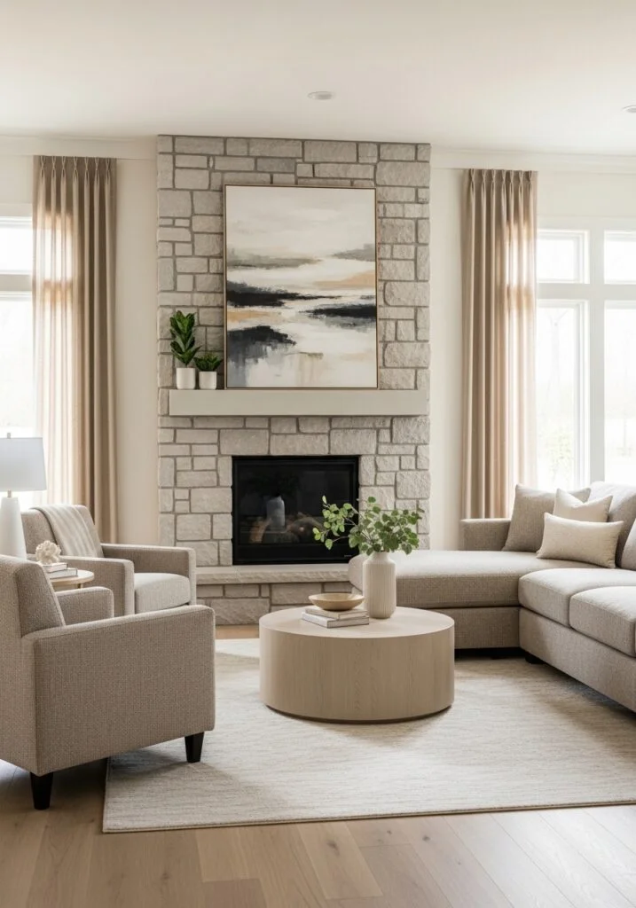 16. Add a Cozy Fireplace Focal Point