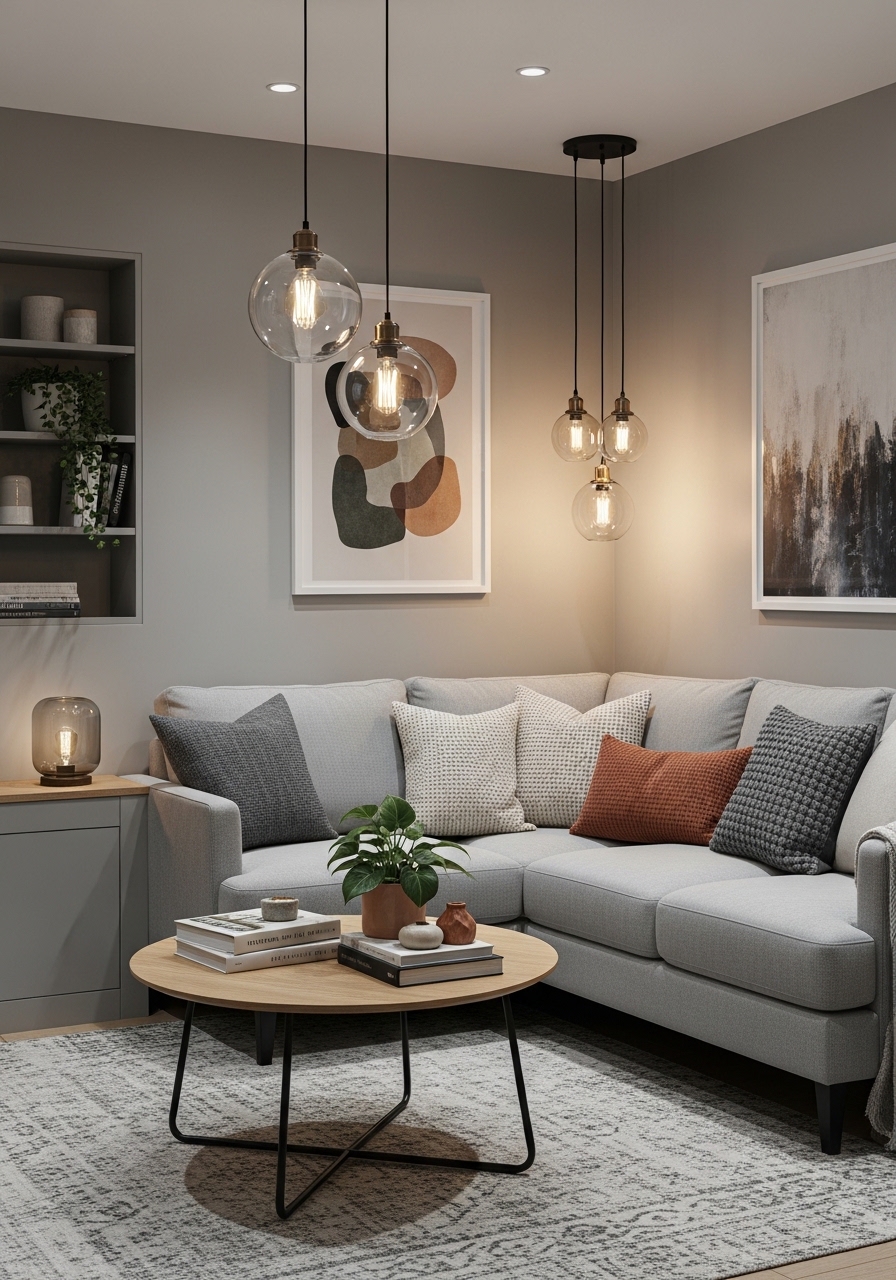 17. Floating Desk Nook for Multi-Use Design