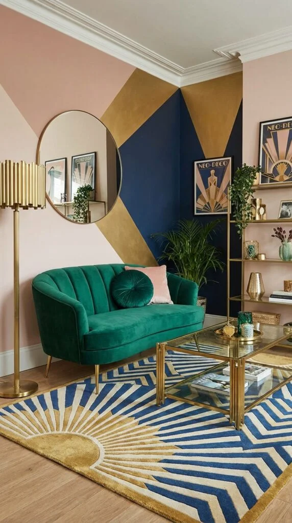 17. Geometric Area Rug to Define the Zone