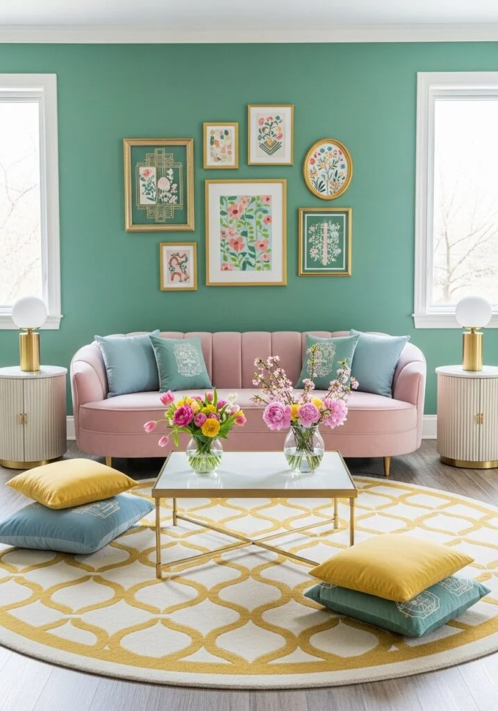 17. Statement Accent Wall in Soft Emerald or Sage