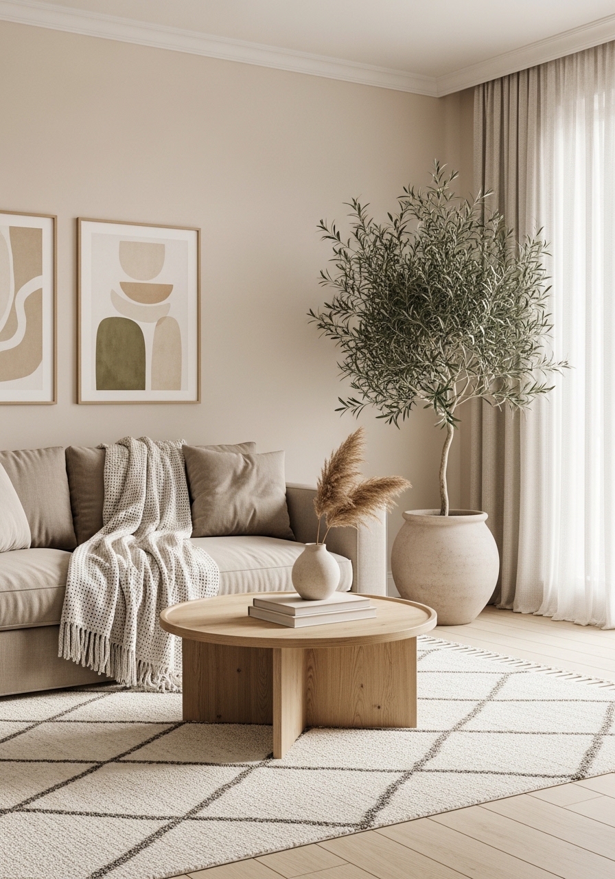 18. Add Indoor Plants for Fresh Contrast