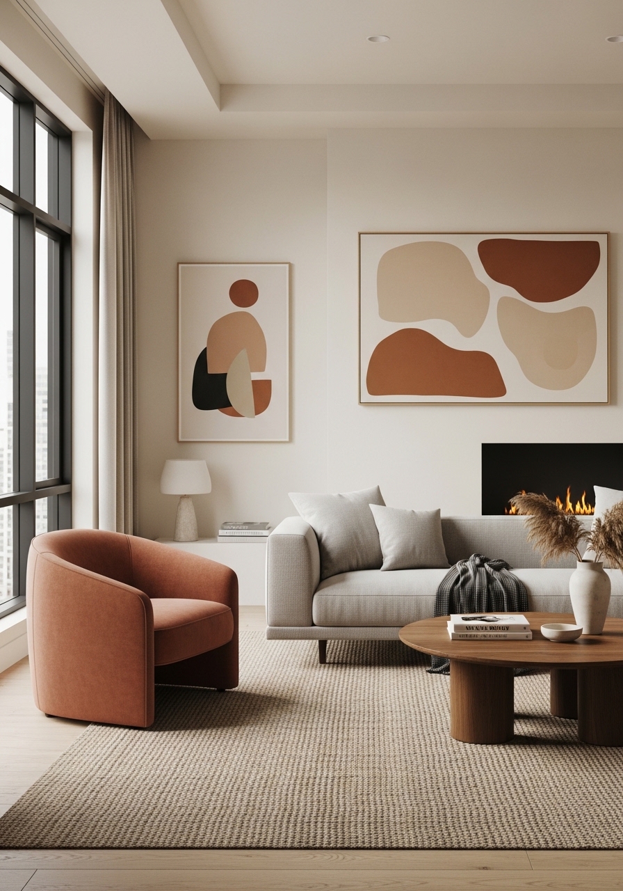 18. Blend Contemporary and Organic Shapes