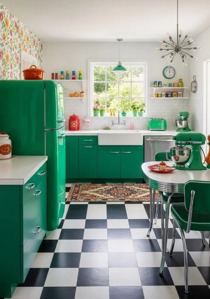 18. Emerald Green Vintage Retro Revival