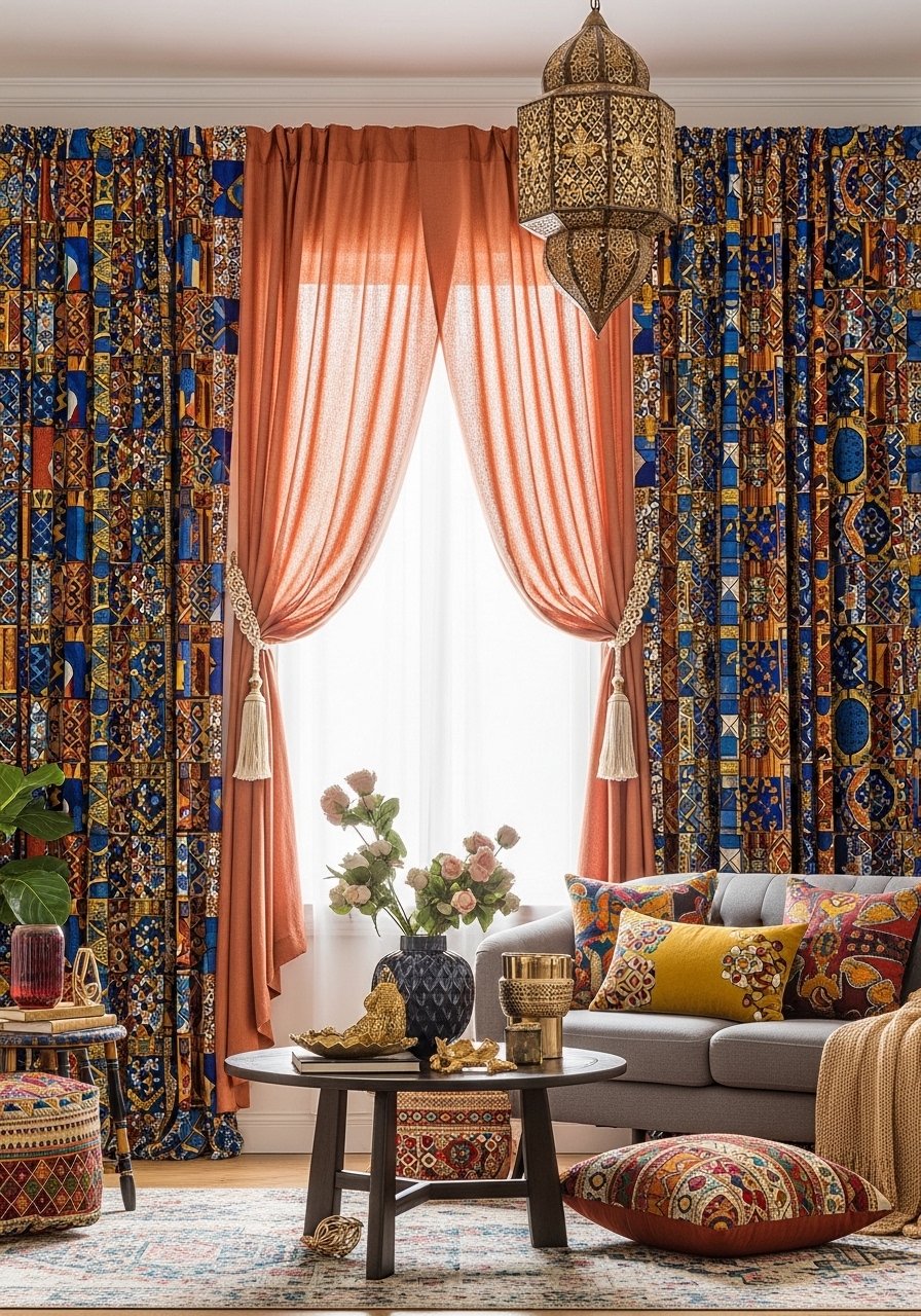 18. Patterned Curtains and Drapes