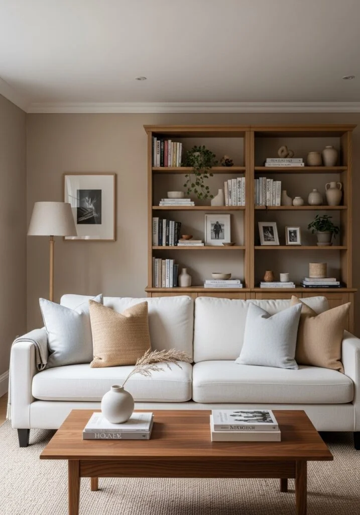 2. Add Warm Wooden Accents