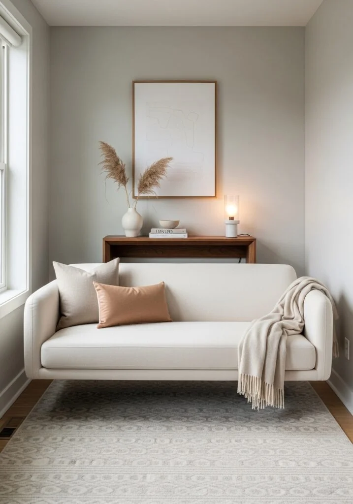 2. Float Furniture in Small Spaces