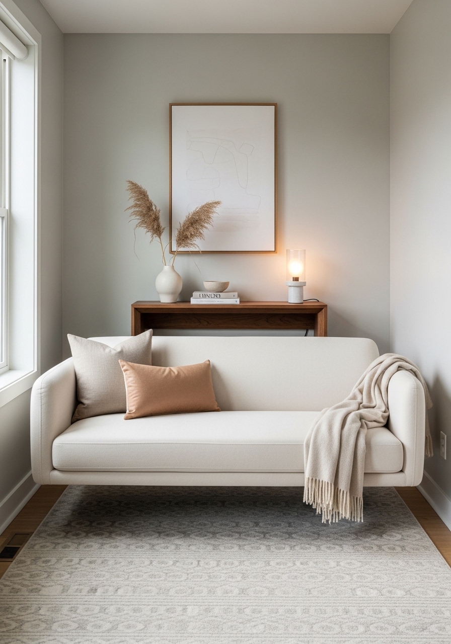 2. Float Furniture in Small Spaces