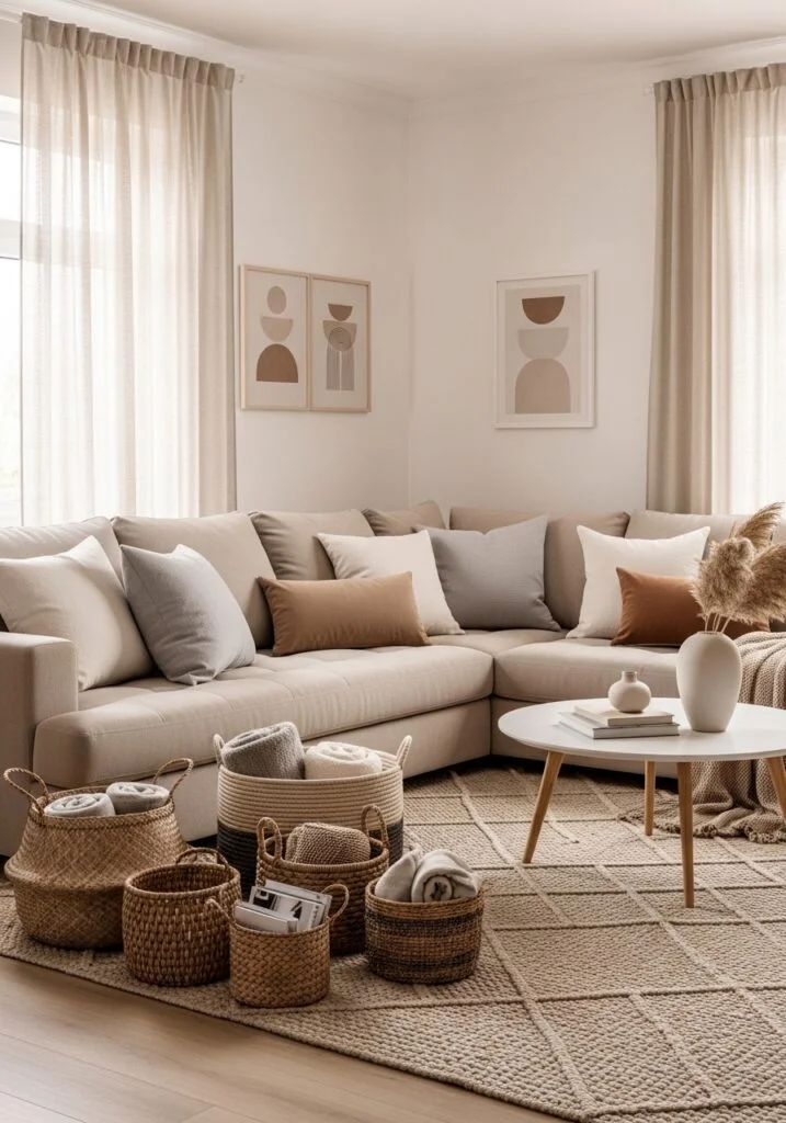 20. Incorporate Woven Baskets