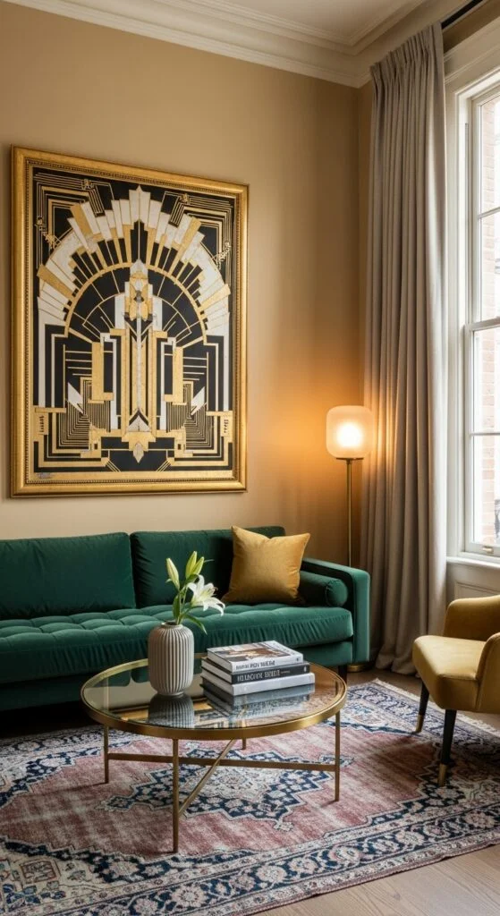 20. Oversized Art as a Confident Focal Point