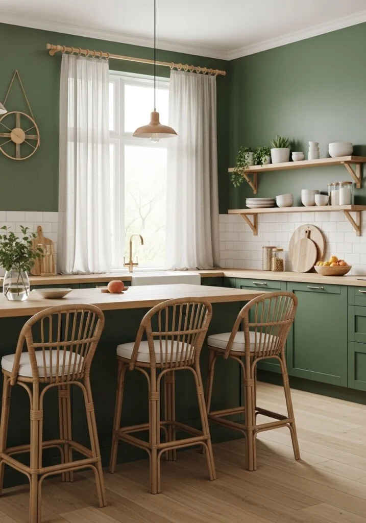 23. Emerald Green Natural Texture Harmony